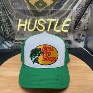 Bass Pro Shops Forest Green/White Mesh Trucker Snapback